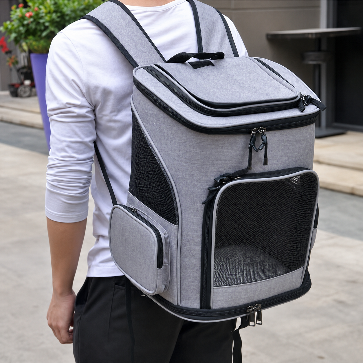 PetHarbor™ CloudCarry Expandable Pet Carrier Backpack for Cats & Small Dogs