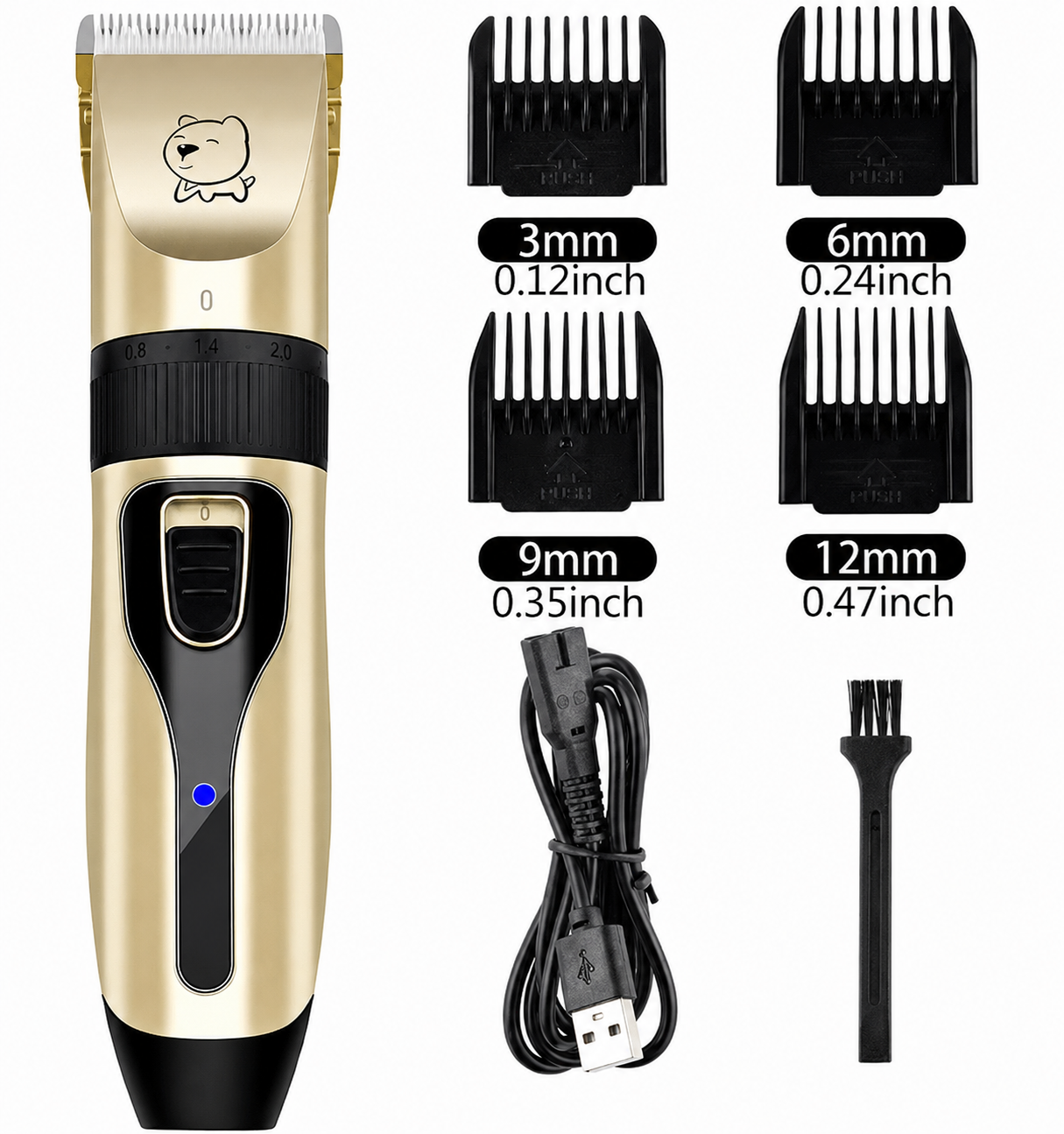 PetHarbor™ Professional Cordless Pet Hair Clipper – USB Rechargeable Grooming Trimmer for Dogs & Cats