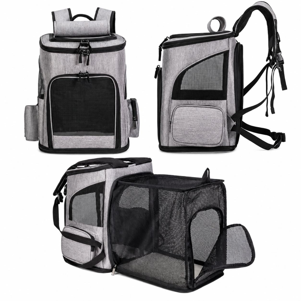 PetHarbor™ CloudCarry Expandable Pet Carrier Backpack for Cats & Small Dogs