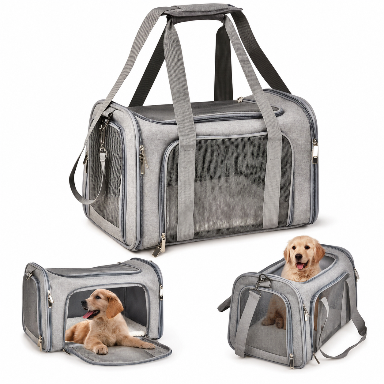 PetHarbor™ CloudCarry Soft-Sided Travel Carrier for Cats & Small Dogs