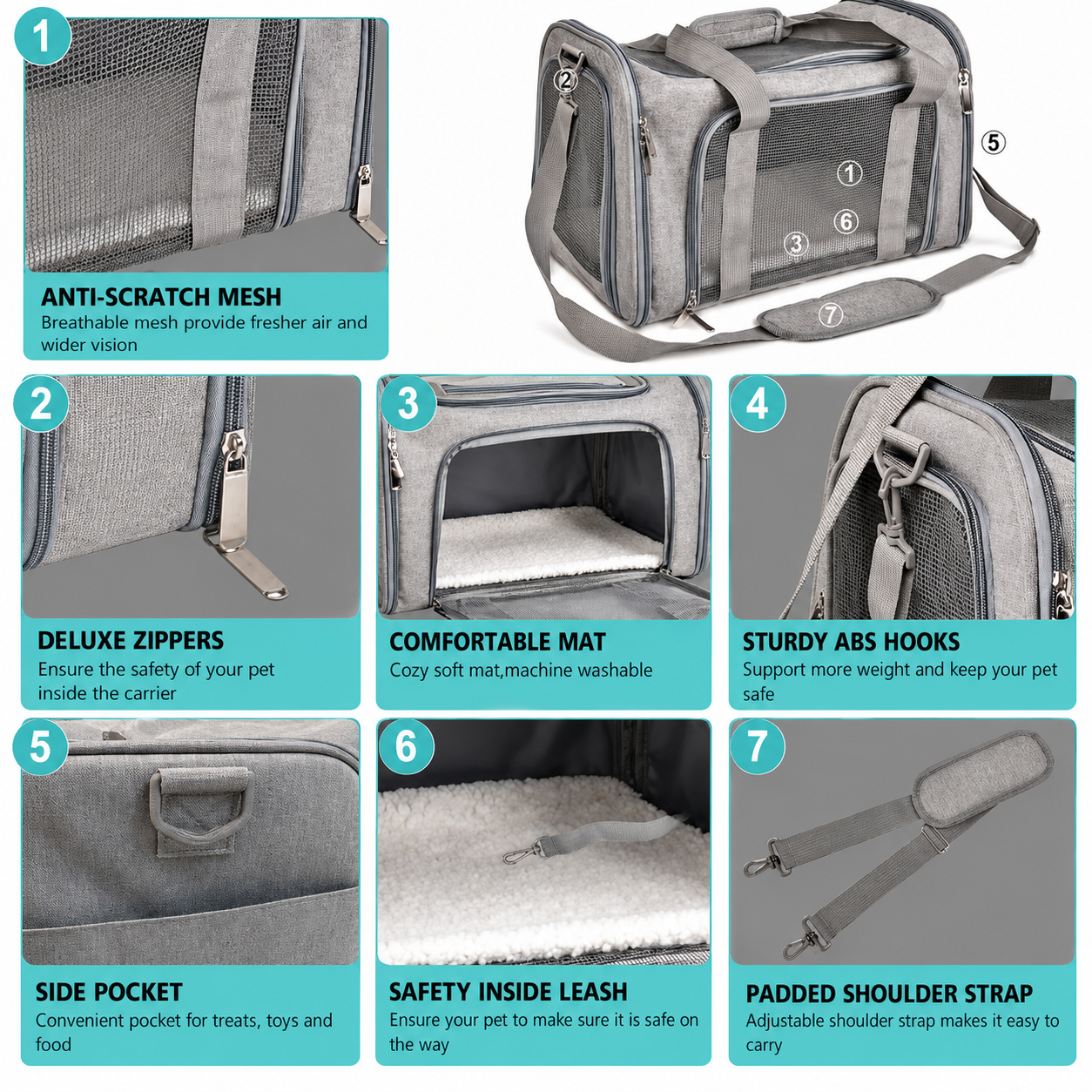 PetHarbor™ CloudCarry Soft-Sided Travel Carrier for Cats & Small Dogs